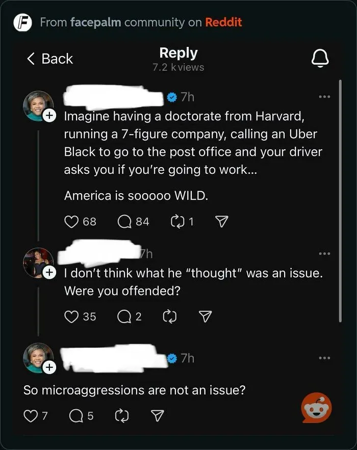 How Dare An Uber Driver Not Know Who She Was! It’s Microaggression, I Tell Ya!