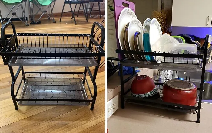 <span Style="Font: Inherit; Color: #d74b1f;"> 2-Tier Dish Drying Rack</Span>: Double The Drying, Double The Space, Double The Awesome! 