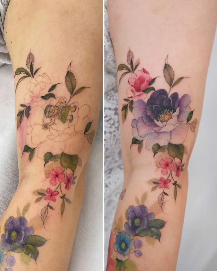 50 Tattoo Designs Reminiscent Of Watercolor Paintings By This Artist
