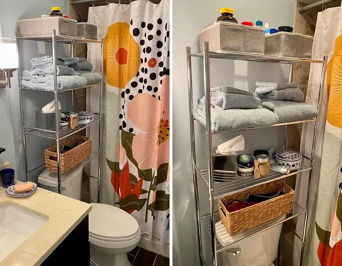 Turn Wasted Space Into A Storage Oasis With The <span Style="Font: Inherit; Color: #d74b1f;"> 4-Tier Over Toilet Shelf</Span>