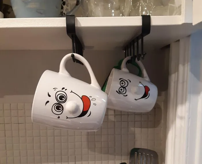 Coffee Cup Chaos, Be Gone! This <span Style="Font: Inherit; Color: #d74b1f;"> Under Counter Mug Holder</Span> Is A Lifesaver