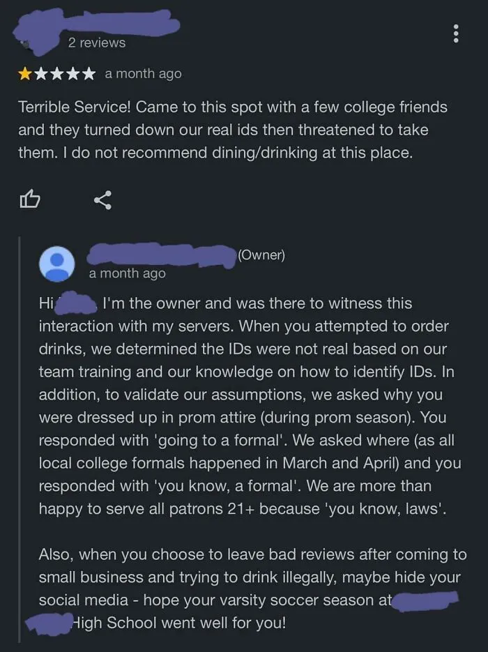 Reviews/Owner Responses Like This Make Me Unbelievably Happy On The Inside
