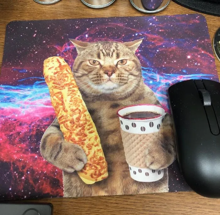 That Monday Morning Stare-Off With Your Screen Just Got A Whole Lot Cuter, And Possibly More Existential, Thanks To This <a Style="Display:inline;" Href="Https://Www.amazon.com/Smooffly-Mousepad-Rectangle-Computers-Accessories/Dp/B07tlxq1tm?ie=utf8&th=1&linkcode=ll1&tag=bpsheep-20&linkid=97aeba9027c9da2270f98e5e8bb1511a&language=en_us&ref_=as_li_ss_tl" Target="_blank"><span Style="Font: Inherit; Color: #d74b1f;"> Cat In Space Mousepad </Span>, Proving That Even In The Darkest Work Void, There's Room For A Kitty Floating Amongst The Stars
