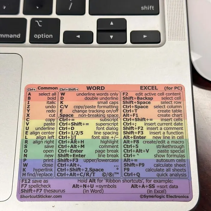 For All The Kids That Grew Up With Sims Cheat Codes, This <span Style="Font:inherit;color:#d74b1f;"> Word/Excel Shortcut Sticker </Span> Is A Must