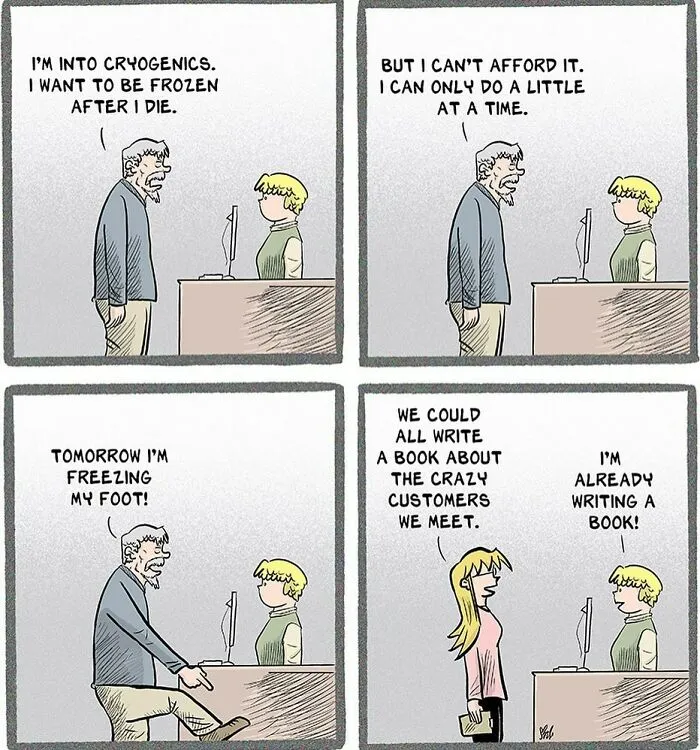 30 Humorous Comics By Stephen Beals Illustrating Absurd Situations Retail Workers Face Daily (New Pics)