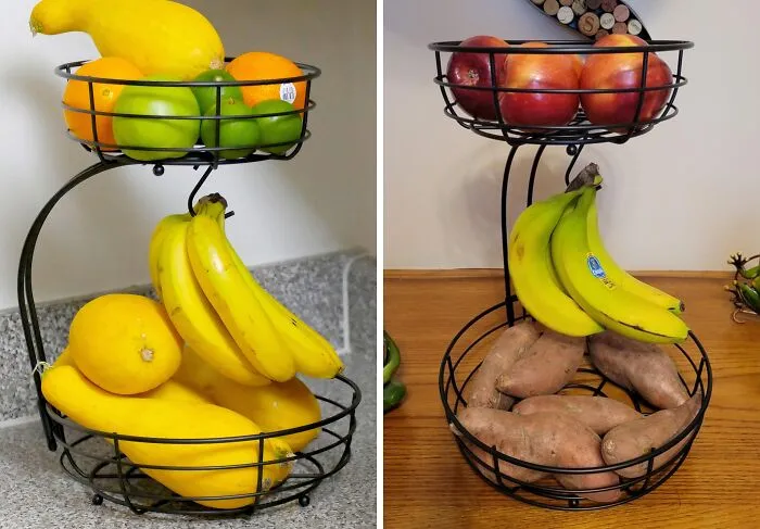 This <span Style="Font:inherit;color:#d74b1f;"> 2-Tier Countertop Fruit Vegetables Basket </Span> Is The Last Produce Holder You Will Ever Need