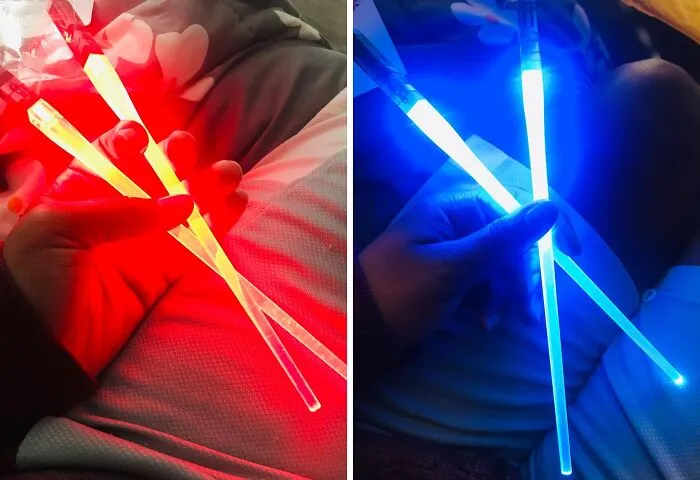 May The Food Be With You With These <span Style="Font:inherit;color:#d74b1f;"> Lightsaber Chopsticks</Span>