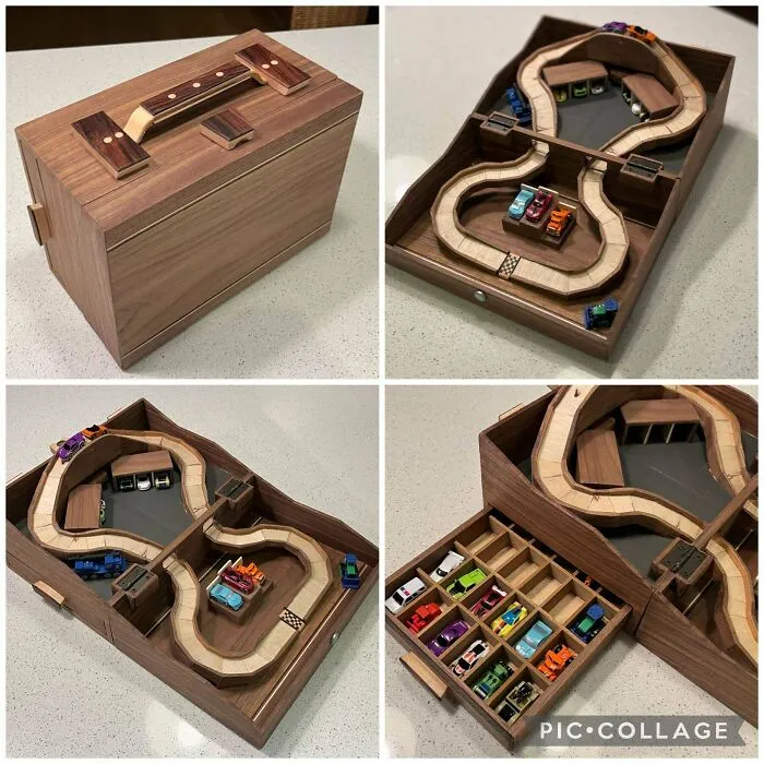 Le he construido esto a mi hijo para sus micromachines