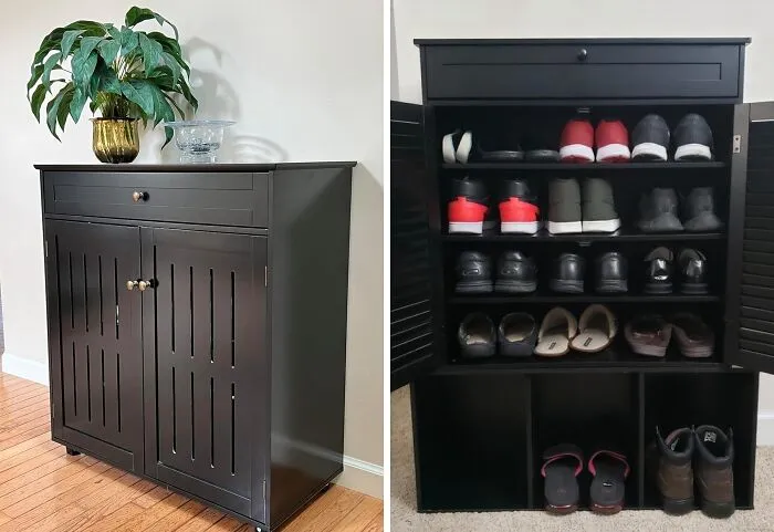Kick The Habbit Of Dumping All Your Shoes In A Pile. This <span Style="Font:inherit;color:#d74b1f;">  Shoe Cabinet </Span> Is The Perfect Addition To Your Entry Way