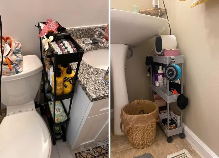 Get The Mess Off Of Your Countertops With This <span Style="Font:inherit;color:#d74b1f;"> Slim Storage Cart </Span>