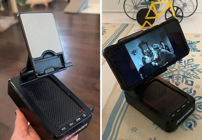 Tired Of Tinny Phone Audio? This <span Style="Font: Inherit; Color: #d74b1f;"> Cell Phone Stand With Speaker</Span> Pumps Up The Volume And Your Viewing Experience