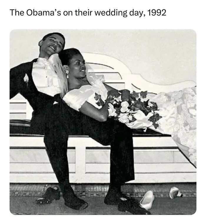 The Obama’s On Their Wedding Day, 1992 💒   #barackobama #obama #wedding #90s #viral