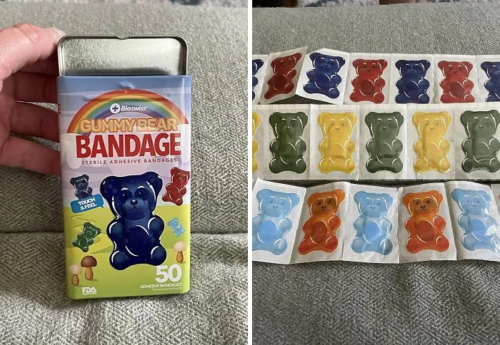  These <a Style="Display:inline;" Href="Https://Www.amazon.com/Bioswiss-Bandages-Shaped-Bandage-Adults/Dp/B0b16k7jy6?ie=utf8&th=1&linkcode=ll1&tag=bpfox-20&linkid=0bd94c2d1268938c284408c5ccfeef0d&language=en_us&ref_=as_li_ss_tl" Target="_blank"><span Style="Font: Inherit; Color: #d74b1f;"> Gummy Bear Bandages</Span> Will Make You Forget All About Your Boo-Boos