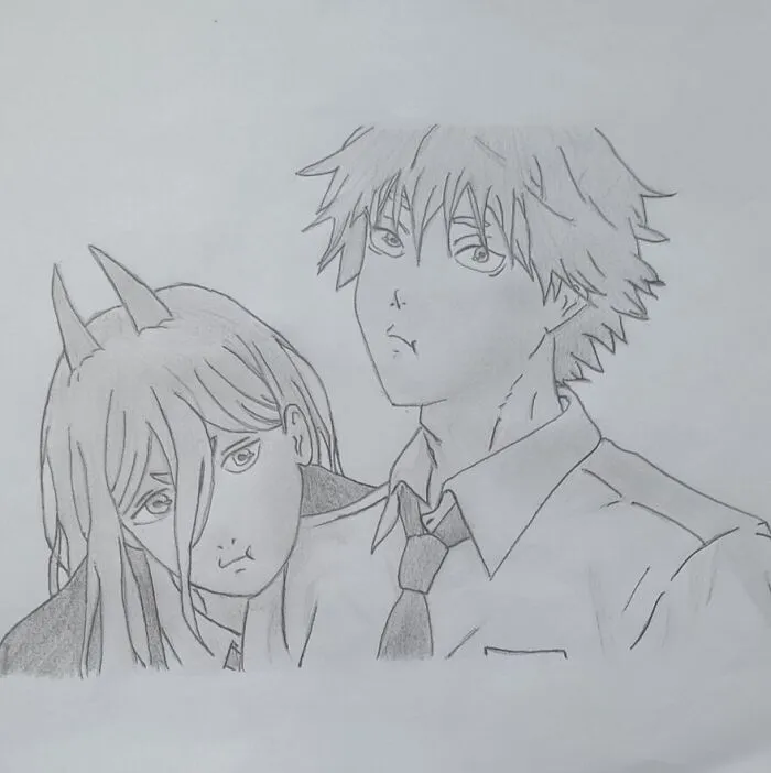 Power And Denji From Chainsaw Man