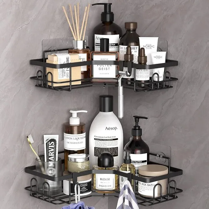 No More Bottle Battles In The Shower! This <span Style="Font: Inherit; Color: #d74b1f;"> Corner Shower Caddy</Span> Has Got Your Back
