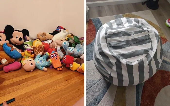 Turn Toy Clutter Into Comfy Seating With This <span Style="Font: Inherit; Color: #d74b1f;"> Stuffed Animal Storage Bean Bag Chair Cover</Span>