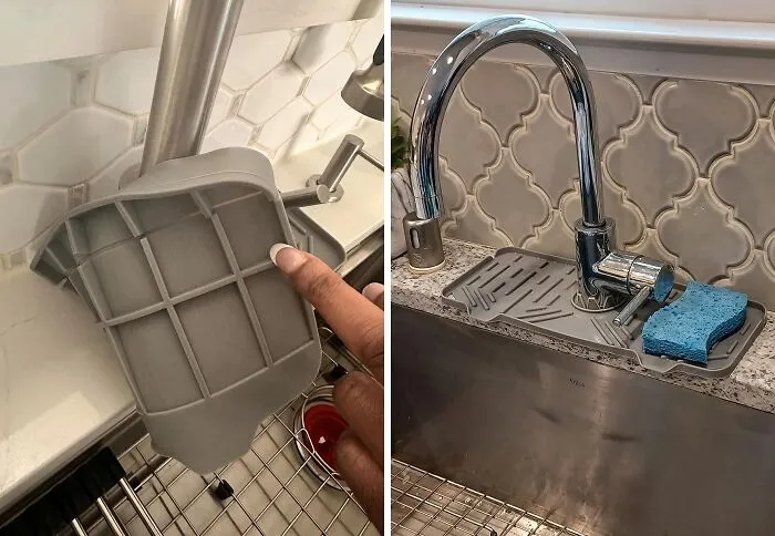 Move Over Mr. Clean. This <a style="display:inline;" href="https://www.amazon.com/gp/product/B09XJ1Z8CV?&linkCode=ll1&tag=bpelephant-20&linkId=a3c0c2da254beb0ec9d564b889f37c46&language=en_US&ref_=as_li_ss_tl" target="_blank"><span style="Font: Inherit; Color: #d74b1f;"> Silicone Faucet Mat</span></a> Is The New Sheriff In Town