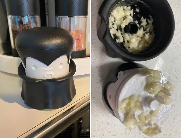 If You're Looking For A Kitchen Gadget With Bite, This   <a Style="Display:inline;" Href="Https://Www.amazon.com/Dp/B076cttzkx?ascsubtag=7686001%2c2%2c34%2cd%2c0%2c0%2c0%2c900%3a2%3b974%3a3%3b1125%3a1%3b1242%3a1%2c47147436%2c0%2c0%2c0&aa_adgroupid=lv_ikyj791arxvwfdw1vz&aa_campaignid=lv_ucne1zcf0tyjayi0bg&maas=maas_adg_api_581248863858112267_static_9_129&m=a1fwiw6rvm5xdb&aa_creativeid=lv_xkrx0szbhuai7dtib6&btn_ref=srctok-A1efee464a7f7be9&linkcode=ll1&tag=bpelephant-20&linkid=143f1429be5649ef92a675c61ba22cba&language=en_us&ref_=as_li_ss_tl" Target="_blank"><span Style="Font: Inherit; Color: #d74b1f;"> Gracula Garlic Crusher</Span> Is It