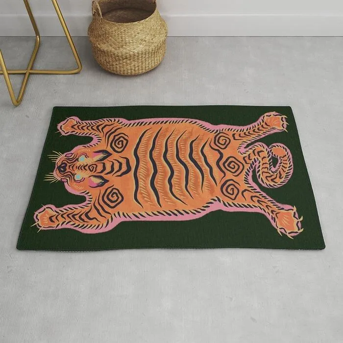 This <span Style="Font: Inherit; Color: #d74b1f;"> Abstract Tiger Rug</Span> Will Certainly Make Your Guests Paws For A Second To Take It All In 