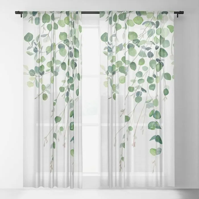 <span Style="Font: Inherit; Color: #d74b1f;"> Eucalyptus Watercolor Sheer Curtain</Span>:  A Breath Of Fresh Air For Your Windows