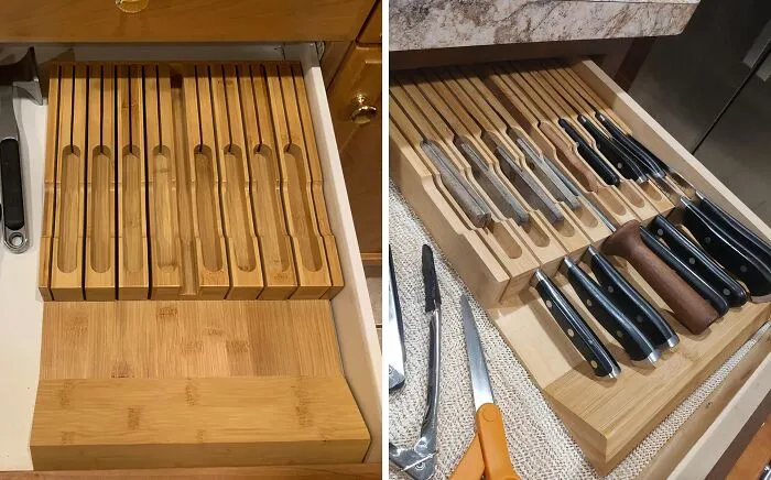 Upgrade Your Kitchen Drawer From "Junk Drawer" To "Chef's Kiss" With This   <a Style="Display:inline;" Href="Https://Www.amazon.com/High-Grade-Bamboo-Knife-Drawer-Organizer/Dp/B0b7zhf7tt?crid=17tkn8q9inc2x&dib=eyj2ijoimsj9.klh4dbof9xn2fwac9etcbvvvz_up3fg5inhoczv6gedxp5ukmyzc670tuzr-Hs-6hhl00_bmxdjpfdi4pz8katsm_ro4z71hywzxjovyoho56su95ktetvqzsng7aantib8b-Ttqinq_nxhs23ktzt3nf2swvmcyzdnieftqhd6fug71zl7khmv9y3zlyzip7xgggfuqs4ec1_cubfq3we0ojba7xc-W3c5ndjjkax2p-Cbparndbeu4bci1b_hd7ldftm9iuvrte2hpn1ltqrvnysqjt2k8syuywjmilww.faejuhgrojd-Enjk6aw69i_eclqkbsnk0qr-Eqxwod8&dib_tag=se&keywords=eco%2bfriendly%2bkitchen%2borganizer&qid=1719302561&sprefix=eco%2bfriendly%2bkitchen%2borganize%2caps%2c206&sr=8-2&th=1&linkcode=ll1&tag=bpelephant-20&linkid=2847cf05e6cfc00478ad483c688ae082&language=en_us&ref_=as_li_ss_tl" Target="_blank"><span Style="Font: Inherit; Color: #d74b1f;"> 100% Bamboo Knife Drawer Organizer</Span>