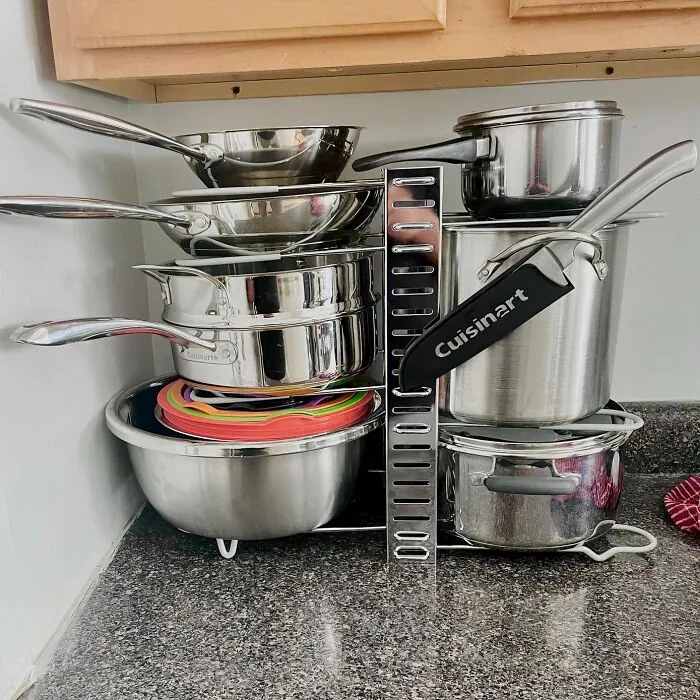 Make Your Kitchen Cabinet A Pot Penthouse With This   <a Style="Display:inline;" Href="Https://Www.amazon.com/Dp/B0cnkfmv53?psc=1&pd_rd_i=b0cnkfmv53&pd_rd_w=2rbzz&content-Id=amzn1.sym.f2f1cf8f-Cab4-44dc-82ba-0ca811fb90cc&pf_rd_p=f2f1cf8f-Cab4-44dc-82ba-0ca811fb90cc&pf_rd_r=1hgzn4snks6v6v0dvapj&pd_rd_wg=4halg&pd_rd_r=4d92afaa-2b3b-4552-80f8-F29180291ea4&s=kitchen&sp_csd=d2lkz2v0tmftzt1zcf9kzxrhawxfdghlbwf0awm&linkcode=ll1&tag=bpelephant-20&linkid=61fd136b801b0149ca4d2e45617989de&language=en_us&ref_=as_li_ss_tl" Target="_blank"><span Style="Font: Inherit; Color: #d74b1f;"> Adjustable 8-Tier Pot Organizer</Span>
