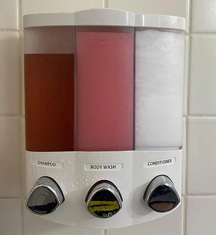 Concerned About Slippery Soap Bottles? The   <a Style="Display:inline;" Href="Https://Www.amazon.com/Better-Living-76344-1-3-Chamber-Dispenser/Dp/B000fgi25e?ie=utf8&th=1&linkcode=ll1&tag=bpgoose-20&linkid=cc9ddc37e69a79aac6a35f27c1afa8ee&language=en_us&ref_=as_li_ss_tl" Target="_blank"><span Style="Font: Inherit; Color: #d74b1f;"> Shower Dispenser</Span> Keeps Your Shower Floor Clean And Safe