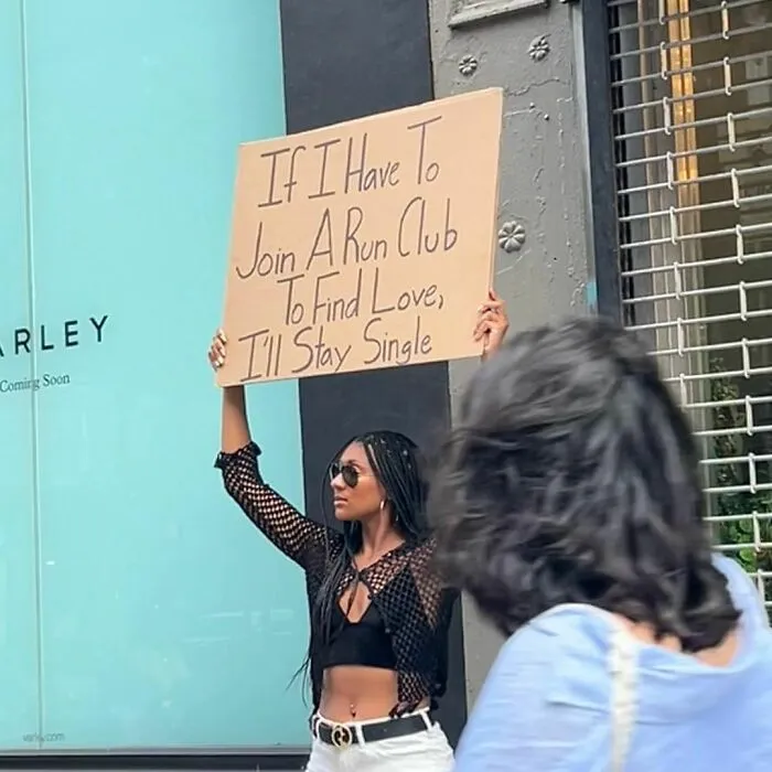 45 Times “Dudette With Sign” Did Everyone A Public Service And Protested Irritating Things (New Pics)