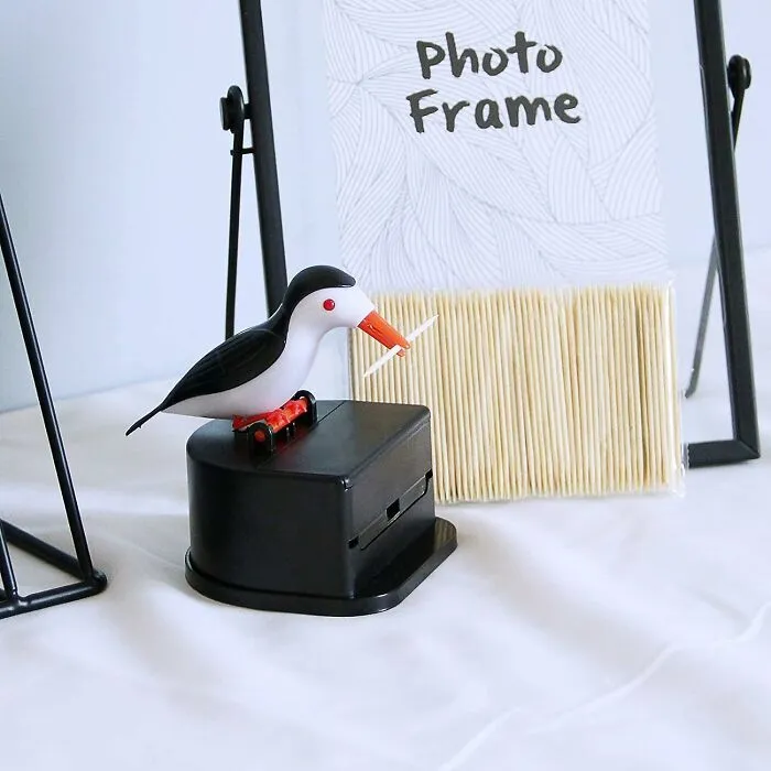 This <span Style="Font:inherit;color:#d74b1f;"> Toothpick Dispenser </Span> Brings A Little Joy To A Usually Mundane Object