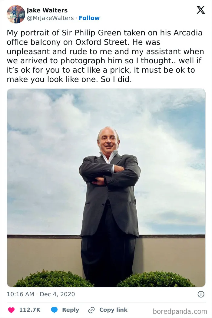 Portrait Client Was Insufferably Rude, So Photographer Gets His Revenge