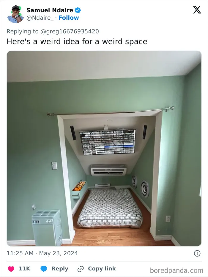 Guy Needs Ideas How To Fill An Awkward Empty Space, X Users Deliver These 30 Hilarious Ones