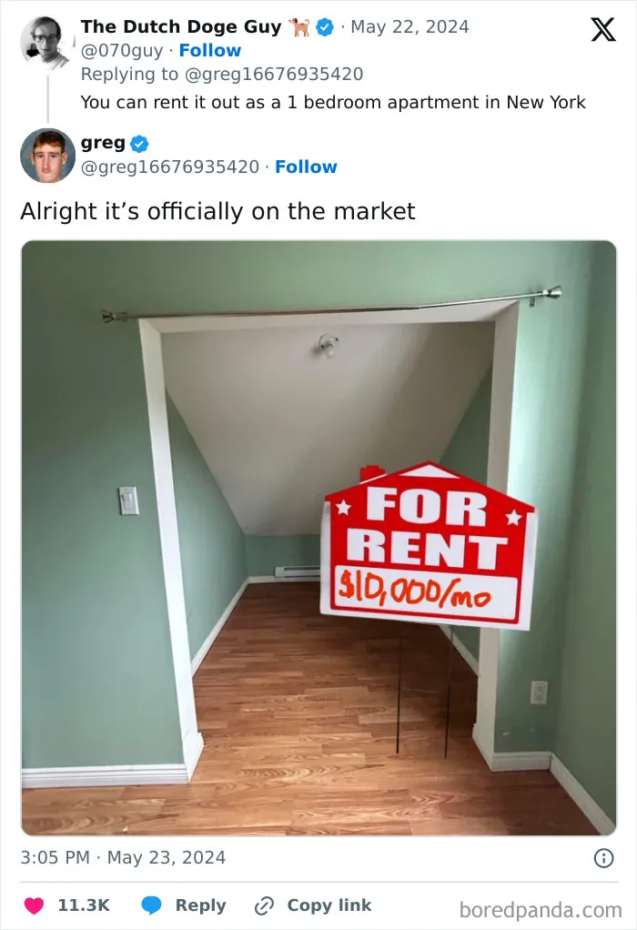 Guy Needs Ideas How To Fill An Awkward Empty Space, X Users Deliver These 30 Hilarious Ones