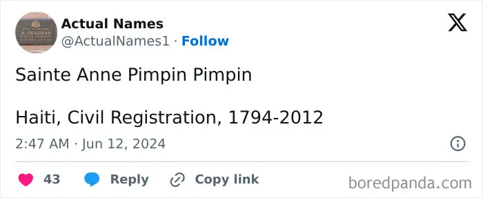30 Hilariously Unfortunate Or Epic Actual Names That Probably Made These People’s Lives Chaotic