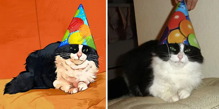 Funny Cat Pics Get Even Funnier When Illustrated By This Artist (33 New Pics)