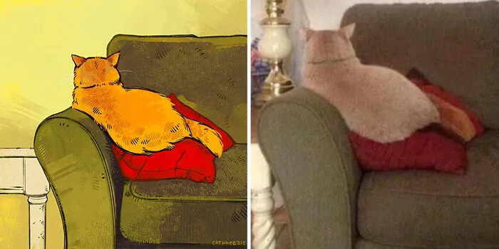 Funny Cat Pics Get Even Funnier When Illustrated By This Artist (33 New Pics)