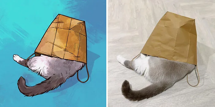 Funny Cat Pics Get Even Funnier When Illustrated By This Artist (33 New Pics)