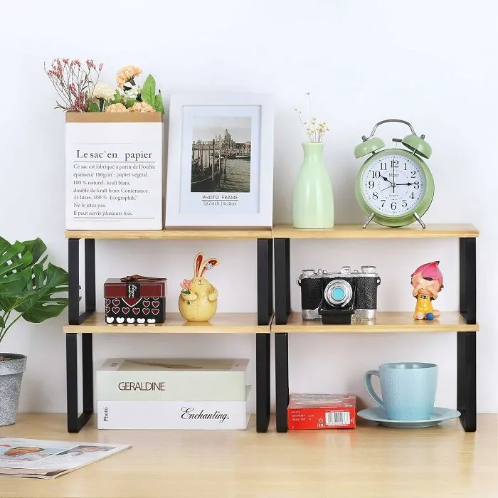 These <span Style="Font:inherit;color:#d74b1f;"> Bamboo Shelves</Span> Will Maximiza Your Coutnertop Space For Efficient Organization