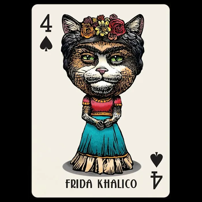 Artist Illustrates Card Decks Inspired By Famous People Or Characters That Pose As Dogs Or Cats (24 Pics)