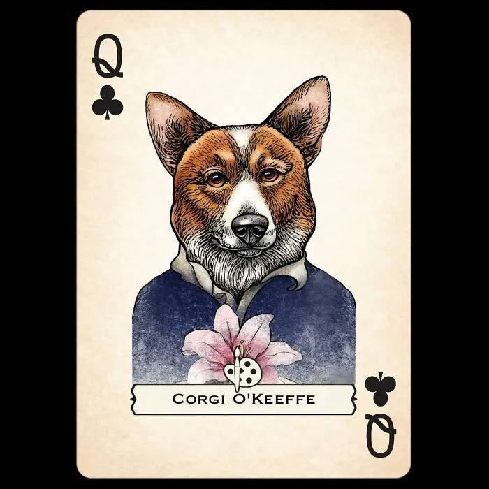 Artist Illustrates Card Decks Inspired By Famous People Or Characters That Pose As Dogs Or Cats (24 Pics)