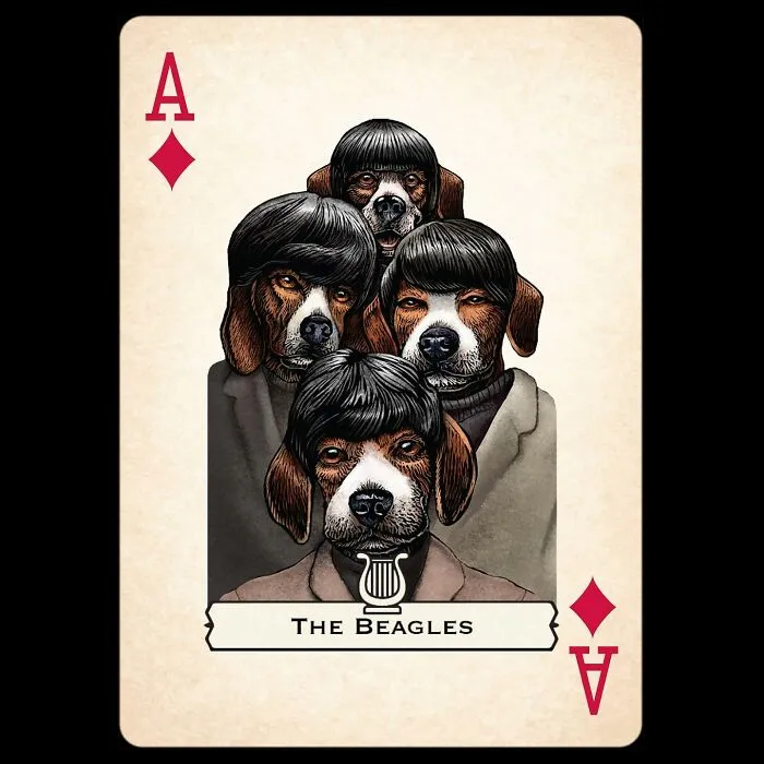 Artist Illustrates Card Decks Inspired By Famous People Or Characters That Pose As Dogs Or Cats (24 Pics)