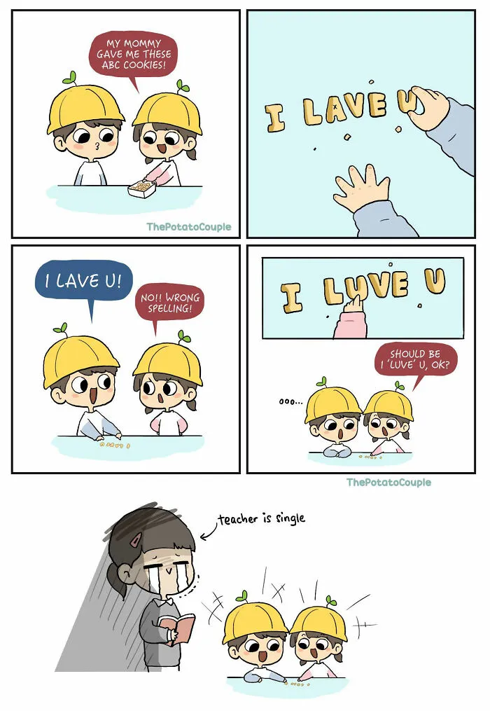 28 Adorable And Quirky "The Potato Couple" Comics (New Pics)