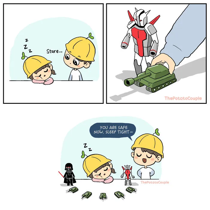 28 Adorable And Quirky "The Potato Couple" Comics (New Pics)