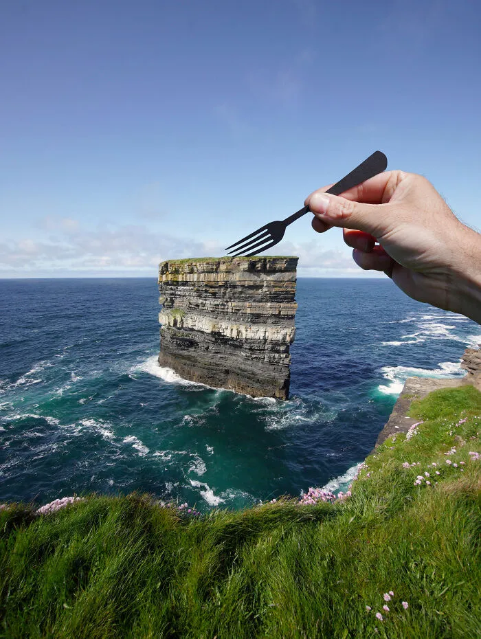 Artist Creates New Stories By Adding Cutouts To Various Landmarks (34 New Pics)