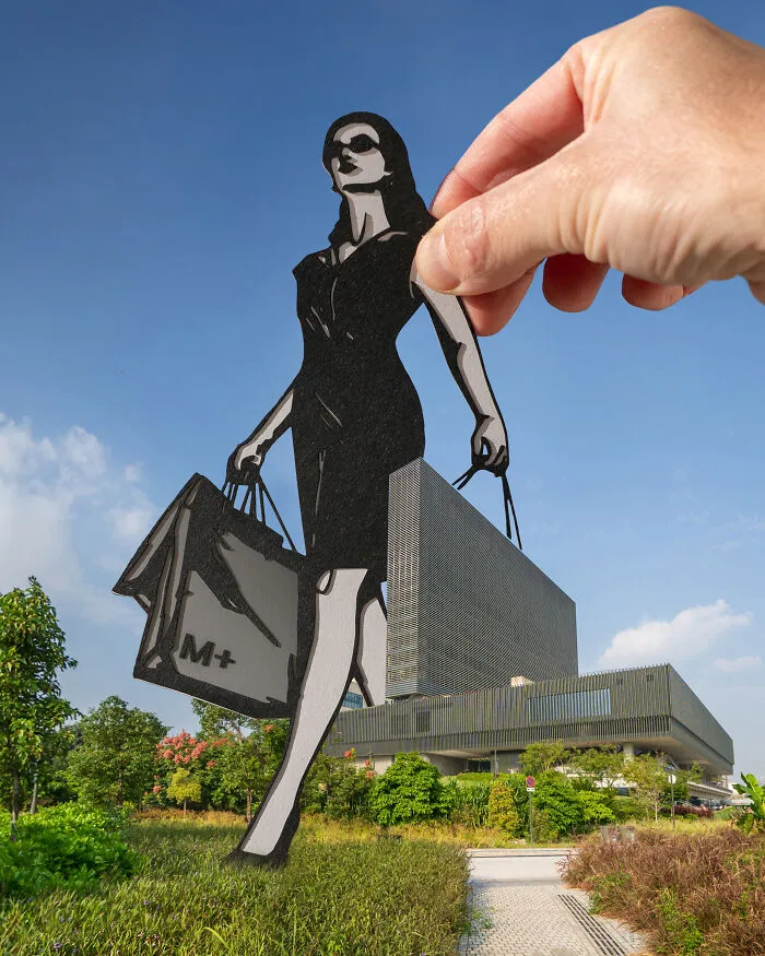 Artist Creates New Stories By Adding Cutouts To Various Landmarks (34 New Pics)