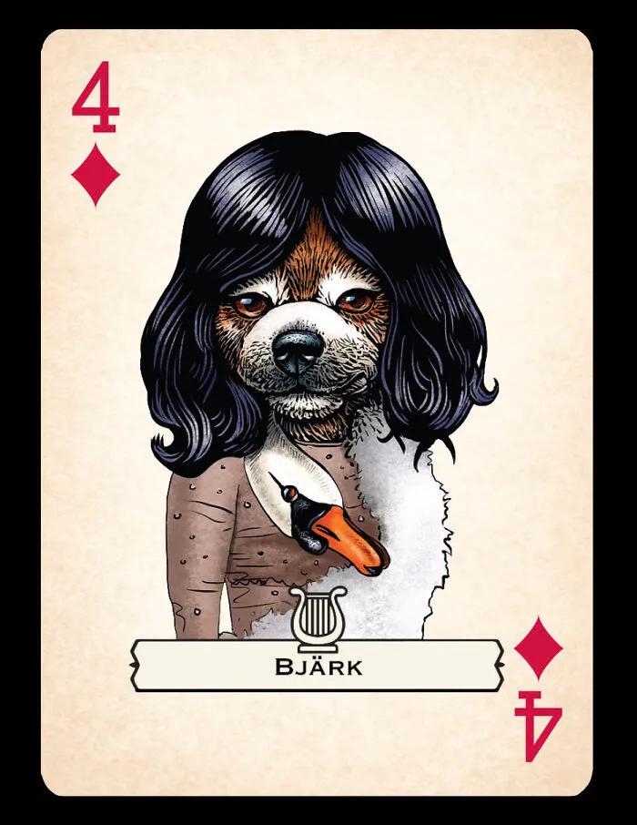Artist Illustrates Card Decks Inspired By Famous People Or Characters That Pose As Dogs Or Cats (24 Pics)