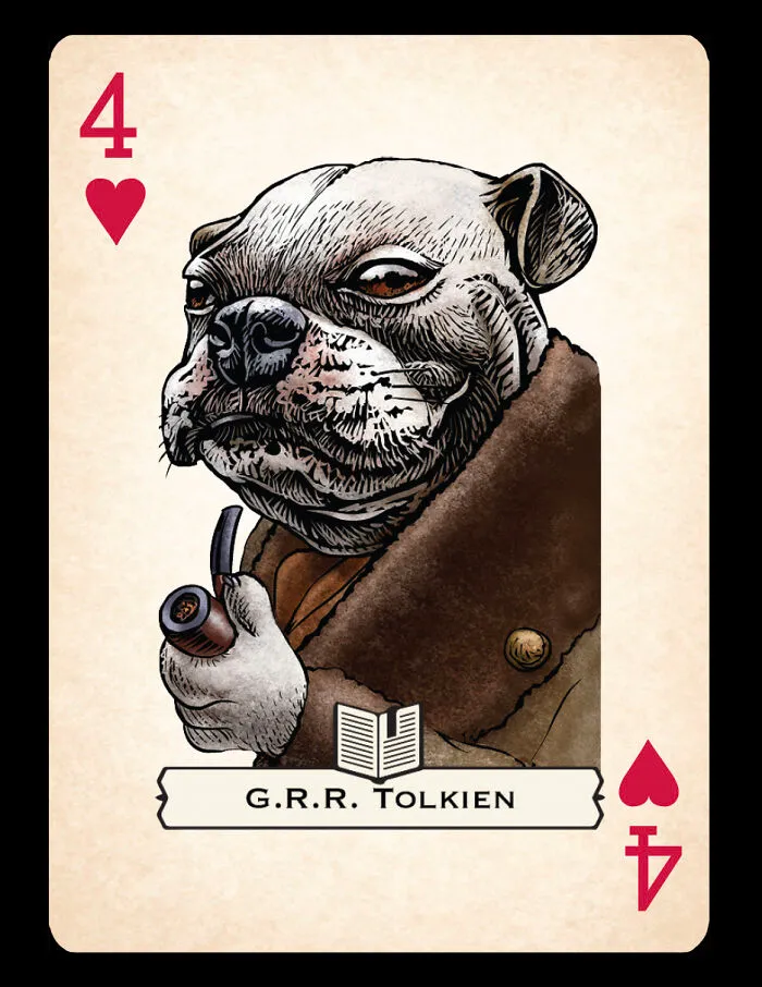 Artist Illustrates Card Decks Inspired By Famous People Or Characters That Pose As Dogs Or Cats (24 Pics)
