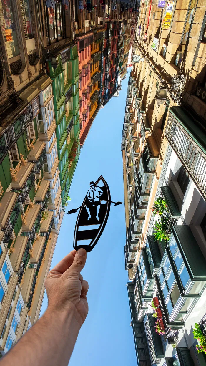 Artist Creates New Stories By Adding Cutouts To Various Landmarks (34 New Pics)