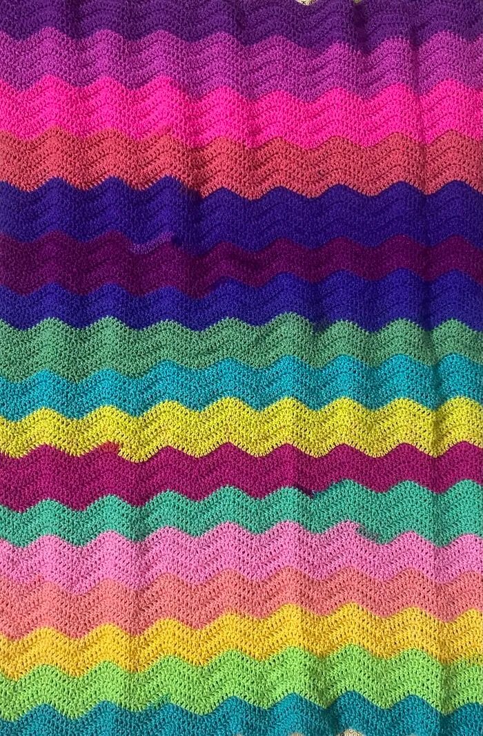 Rainbow Ripple Blanket