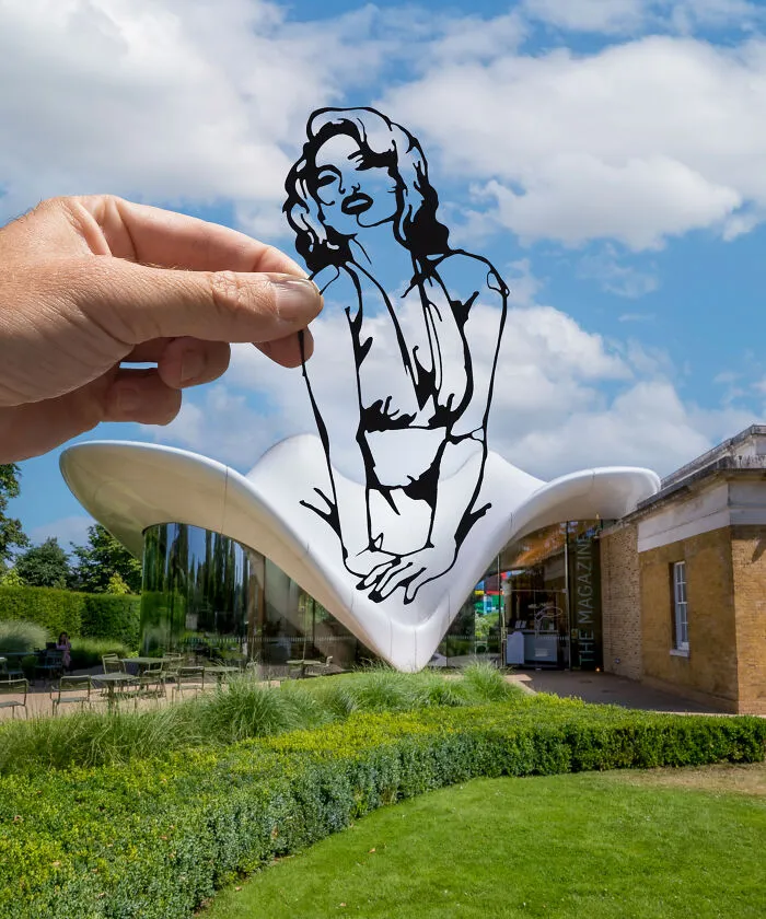 Artist Creates New Stories By Adding Cutouts To Various Landmarks (34 New Pics)