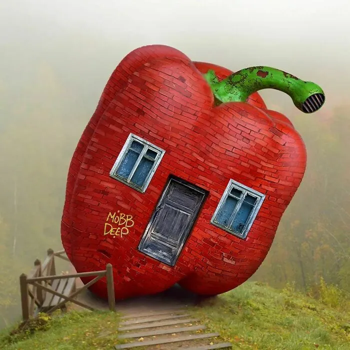 17 Buildings Inspired By Fruits And Vegetables, By This Surrealism Artist